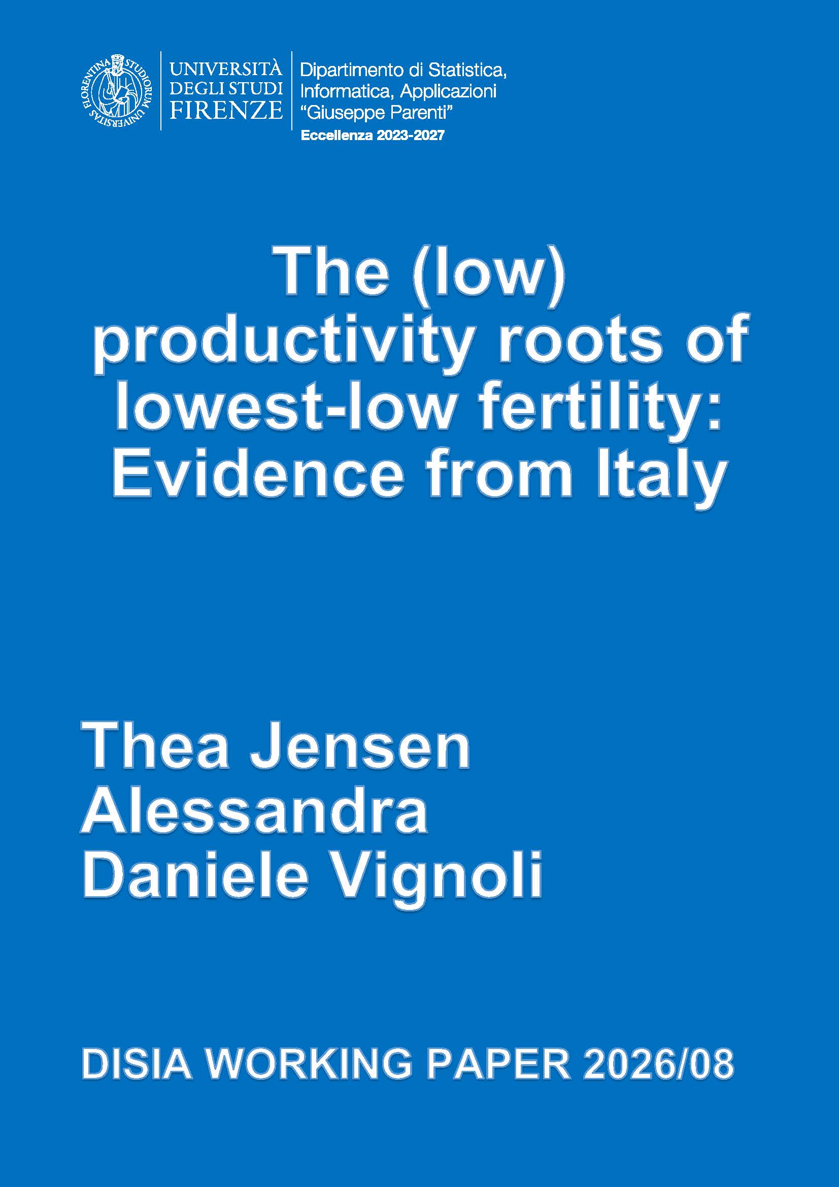 The (low) productivity roots of lowest-low fertility: Evidence from Italy
