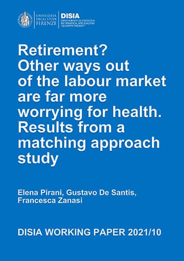 Retirement? Other ways out of the labour market are far more worrying for health. Results from a matching approach study